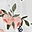 Bavaglino Bandana Reversibile, Watercolor Roses - 3 strati di 100% Mussola di Cotone Bavaglino Bandana Reversibile, Watercolor Roses - 3 strati di 100% Mussola di Cotone