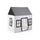 Grande Casa Bianca e Nera in Cotone - 125x95x145 cm