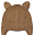 Cuffietta Bebè con Paraorecchie Violet - Camel - 100% cotone bio