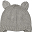Cuffietta Bebè con Paraorecchie Violet - Grigio Melange - 100% cotone bio Cuffietta Bebè con Paraorecchie Violet - Grigio Melange - 100% cotone bio