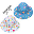 Baby Cappello Estivo Reversibile Anti-UV SPF 50+ Pattern Farfalle+Fiori Baby Cappello Estivo Reversibile Anti-UV SPF 50+ Pattern Farfalle+Fiori