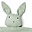 Doudou Agnete - Coniglio Verde - 100% Cotone Biologico Doudou Agnete - Coniglio Verde - 100% Cotone Biologico