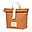 Bustina Portamerenda Riutilizzabile Sunshine 24x19x8 cm - Cannella - Cotone bio