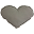 Cuscino Cuore Medium - Argento