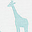 Body Yvon a Maniche Corte - Giraffa/Righe Acqua - 100% Cotone bio