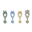 Set 4 Cucchiai in Silicone Liva - Verde Menta Mix