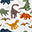 Copertina Neonato 75 x 100 cm - Dino Friends - 100% Mussola di Cotone Copertina Neonato 75 x 100 cm - Dino Friends - 100% Mussola di Cotone
