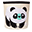 Cesto Portatutto - Panda Nero e Bianco - 100% Cotone