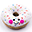 Sonaglio Doughnut Sorridente - Bianco - Fatto a Mano! Sonaglio Doughnut Sorridente - Bianco - Fatto a Mano!
