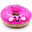 Sonaglio Doughnut Sorridente - Rosa - Fatto a Mano! Sonaglio Doughnut Sorridente - Rosa - Fatto a Mano!