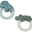 Set 2 Massaggiagengive Elphee e Croco - Verde/Azzurro - 100% Silicone Alimentare