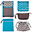 Organizer per Borsa - Set da 5 - Grigio/Bianco/Azzurro Organizer per Borsa - Set da 5 - Grigio/Bianco/Azzurro