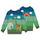 Maglione Little Finn - Arcobaleno Verde/Zoo - 100% Cotone Organico GOTS Maglione Little Finn - Arcobaleno Verde/Zoo - 100% Cotone Organico GOTS