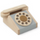 Telefono Classico Giocattolo Selma - Blu Fog Multi Mix - 100% Legno di Faggio