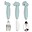Set 3 Posate Anti-Scivolo - Forchetta, Cucchiaio e Coltello - Blu - Silicone Alimentare e Acciaio inossidabile Set 3 Posate Anti-Scivolo - Forchetta, Cucchiaio e Coltello - Blu - Silicone Alimentare e Acciaio inossidabile