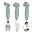 Set 3 Posate Anti-Scivolo - Forchetta, Cucchiaio e Coltello - Verde - Silicone Alimentare e Acciaio inossidabile Set 3 Posate Anti-Scivolo - Forchetta, Cucchiaio e Coltello - Verde - Silicone Alimentare e Acciaio inossidabile