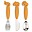 Set 3 Posate Anti-Scivolo - Forchetta, Cucchiaio e Coltello - Mostarda - Silicone Alimentare e Acciaio inossidabile Set 3 Posate Anti-Scivolo - Forchetta, Cucchiaio e Coltello - Mostarda - Silicone Alimentare e Acciaio inossidabile