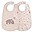 Set da Due Bavaglini Impermeabili con Tasca Deer Friends - Ozzo - Cipria - certificato Oeko-Tex Set da Due Bavaglini Impermeabili con Tasca Deer Friends - Ozzo - Cipria - certificato Oeko-Tex