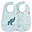 Set da Due Bavaglini Impermeabili con Tasca Deer Friends - Elphee - Blu - certificato Oeko-Tex Set da Due Bavaglini Impermeabili con Tasca Deer Friends - Elphee - Blu - certificato Oeko-Tex