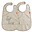 Set da Due Bavaglini Impermeabili con Tasca Deer Friends - Lalee - Sabbia - certificato Oeko-Tex