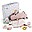 Goodie Box Primi Giochi - Set con Cuscino Multisensoriale, Copertina, Massagengive in Silicone e Sonaglio - Cipria - Perfetta Idea Regalo!