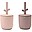 Set 2 Tazze con Tappo e Cannuccia - Peekaboo - Wally - Cipria - 100% Silicone Alimentare Set 2 Tazze con Tappo e Cannuccia - Peekaboo - Wally - Cipria - 100% Silicone Alimentare