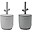 Set 2 Tazze con Tappo e Cannuccia - Peekaboo - Wally - Grigio - 100% Silicone Alimentare Set 2 Tazze con Tappo e Cannuccia - Peekaboo - Wally - Grigio - 100% Silicone Alimentare