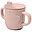 Tazza con Beccuccio Peekaboo - Elphee - Cipria - 100% Silicone Alimentare - con Due Manici Tazza con Beccuccio Peekaboo - Elphee - Cipria - 100% Silicone Alimentare - con Due Manici