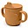 Tazza con Beccuccio Peekaboo - Elphee - Mostarda - 100% Silicone Alimentare - con Due Manici Tazza con Beccuccio Peekaboo - Elphee - Mostarda - 100% Silicone Alimentare - con Due Manici