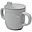 Tazza con Beccuccio Peekaboo - Elphee - Grigio - 100% Silicone Alimentare - con Due Manici Tazza con Beccuccio Peekaboo - Elphee - Grigio - 100% Silicone Alimentare - con Due Manici
