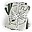 Set 5 Teli in Tessuto Milleusi - Amici di Deer - Verde - 100% Cotone Bio GOTS - 30x30cm