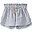 Shorts a Righe con Vita Elasticizzata - Bianco/Navy - Cotone e Lino Shorts a Righe con Vita Elasticizzata - Bianco/Navy - Cotone e Lino