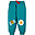 Pantaloni Character con Toppe Imbottite - Blu/Apetta - 100% Cotone Bio