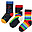 Pacco da 3 Calzini Rock my Socks - Arcobaleno/Squalo - Cotone Bio Pacco da 3 Calzini Rock my Socks - Arcobaleno/Squalo - Cotone Bio