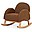 Sedia a Dondolo Marrone in Tessuto Teddy - per Bambini Sedia a Dondolo Marrone in Tessuto Teddy - per Bambini