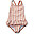 Costume da Bagno Intero Amara - Righe Corallo/Creme de la Creme - UV 50+ Costume da Bagno Intero Amara - Righe Corallo/Creme de la Creme - UV 50+