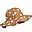 Cappellino Reversibile Amelia - Palme/Mandorla - 100% Cotone bio