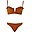 Costume Due Pezzi per Gravidanza Maldives - Cumino - UPF 50+ UV - Certificato Oeko-Tex