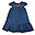 Vestito Bimba Gemma Chambray - Blu/Fiori - 100% Denim Cotone Bio GOTS
