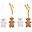 Set di 4 Orsetti Teddy per Palestrina Childhome Set di 4 Orsetti Teddy per Palestrina Childhome