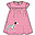 Vestito Little Layla - A Righe Rosa con Cane - City Dogs - Cotone Organico Vestito Little Layla - A Righe Rosa con Cane - City Dogs - Cotone Organico