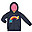 Felpa con Zip e Cappuccio Hayle - Blu Indaco - Arcobaleno - 100% Cotone Organico