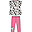 Completo Maglia e Pantalone Laonni - Dalmata e Rosa Chiato - City Dogs - 100% Cotone Organico
