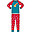 Pigiama Maglia e Pantalone Jamie Jim Jams -True Red Stars & Star - City Dogs - Cotone Organico