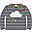 Maglia a Maniche Lunghe Switch Bobby Applique - Indigo Breton & Rainbow - Chase the Rainbow - Cotone Organico Maglia a Maniche Lunghe Switch Bobby Applique - Indigo Breton & Rainbow - Chase the Rainbow - Cotone Organico