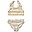 Bikini Bimba con Fiocco - A Righe - Crema e Giallo - UV 50+ Bikini Bimba con Fiocco - A Righe - Crema e Giallo - UV 50+