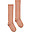 Calzini Lunghi a Costine - Rosa Antico - Cotone Bio GOTS