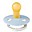 Ciuccio Colour Glow - Tettarella Ciliegia in Gomma Naturale - Singolo - Baby Blue - Senza PBA, PVC e Ftalati