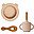 Set Pranzo Kali - 3 Pezzi - Rosa - 100% Silicone