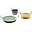 Set Pappa in Vetro con Ventosa - Piatto + Scodella + Bicchiere - Giallo - Fatto in Francia Set Pappa in Vetro con Ventosa - Piatto + Scodella + Bicchiere - Giallo - Fatto in Francia